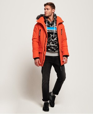 Superdry Mountain Pro Project Down Parka Férfi Kabát Narancssárga | AEGMF7264